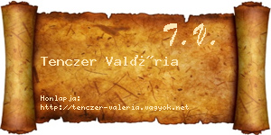 Tenczer Valéria névjegykártya